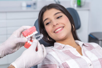 young woman at an initial consultation for Invisalign 